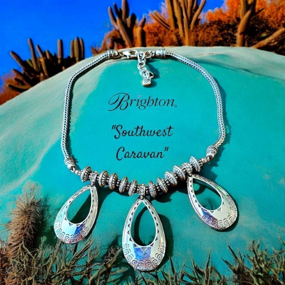 BRIGHTON "Southwest Caravan" Triple Pendant Necklace SOUTHWESTERN WEDDING READY